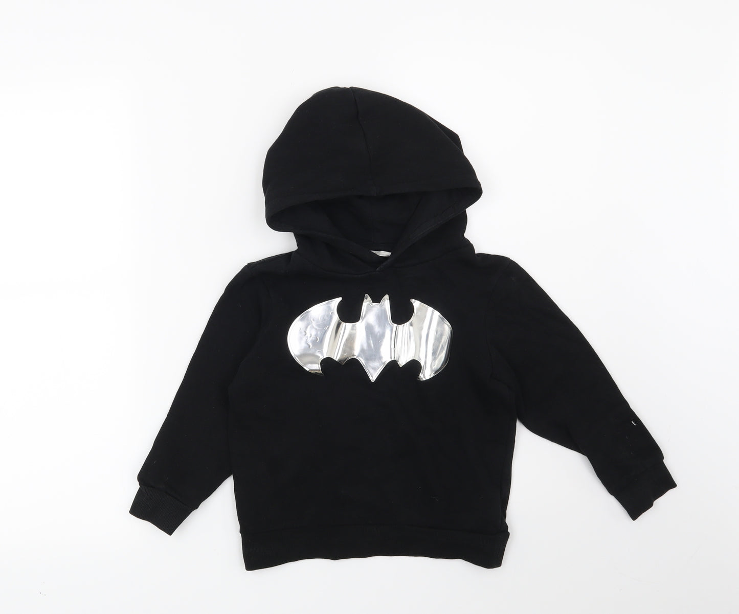 H&M Boys Black   Pullover Hoodie Size 5 Years  - Batman