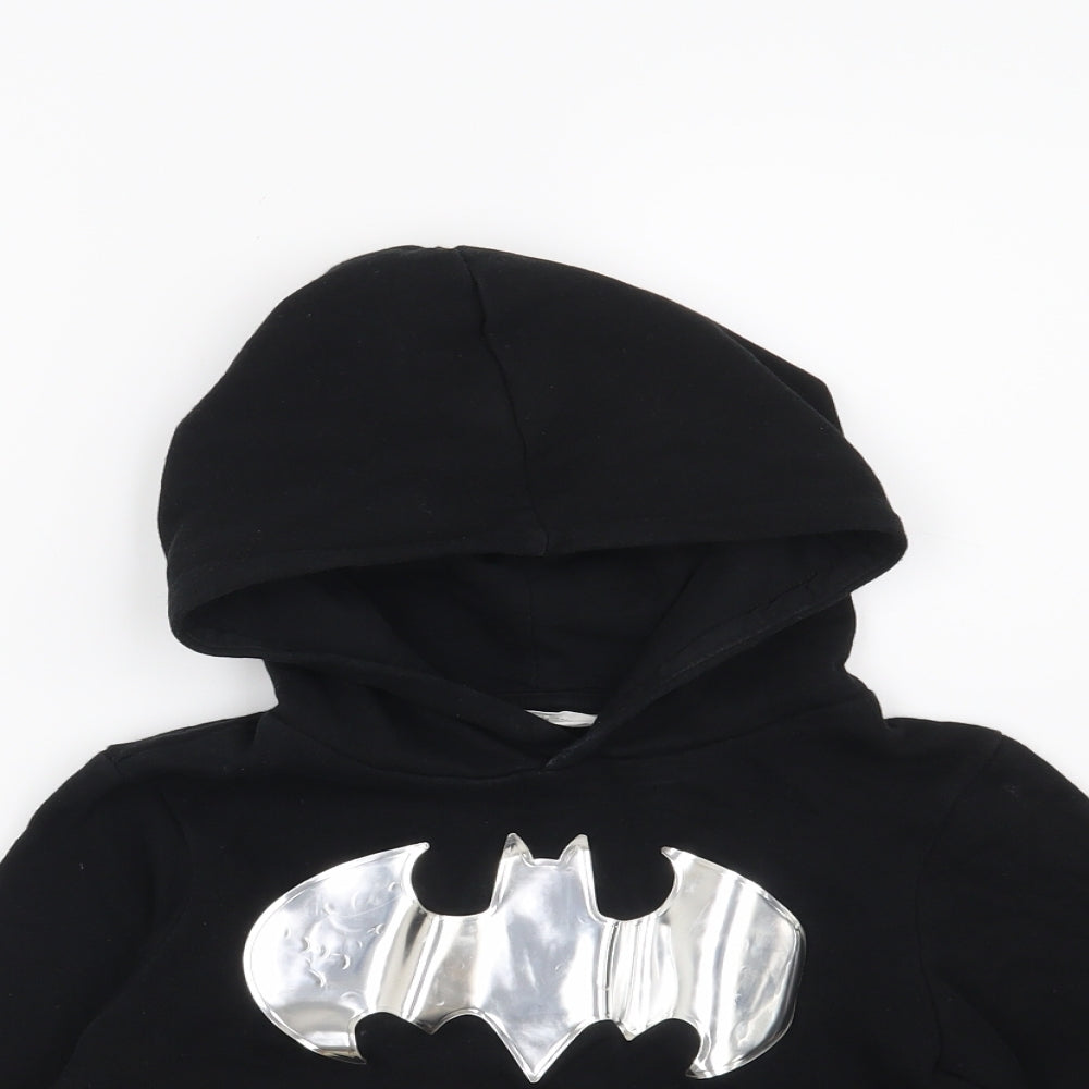 H&M Boys Black   Pullover Hoodie Size 5 Years  - Batman