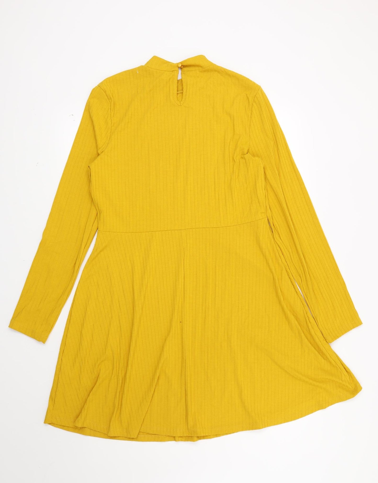 New Look Womens Yellow Striped  Fit & Flare  Size 16