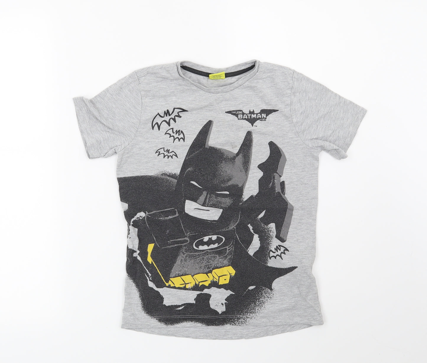 LEGO Boys Grey   Basic T-Shirt Size 7-8 Years  - The Lego Batman Movie DC Comics