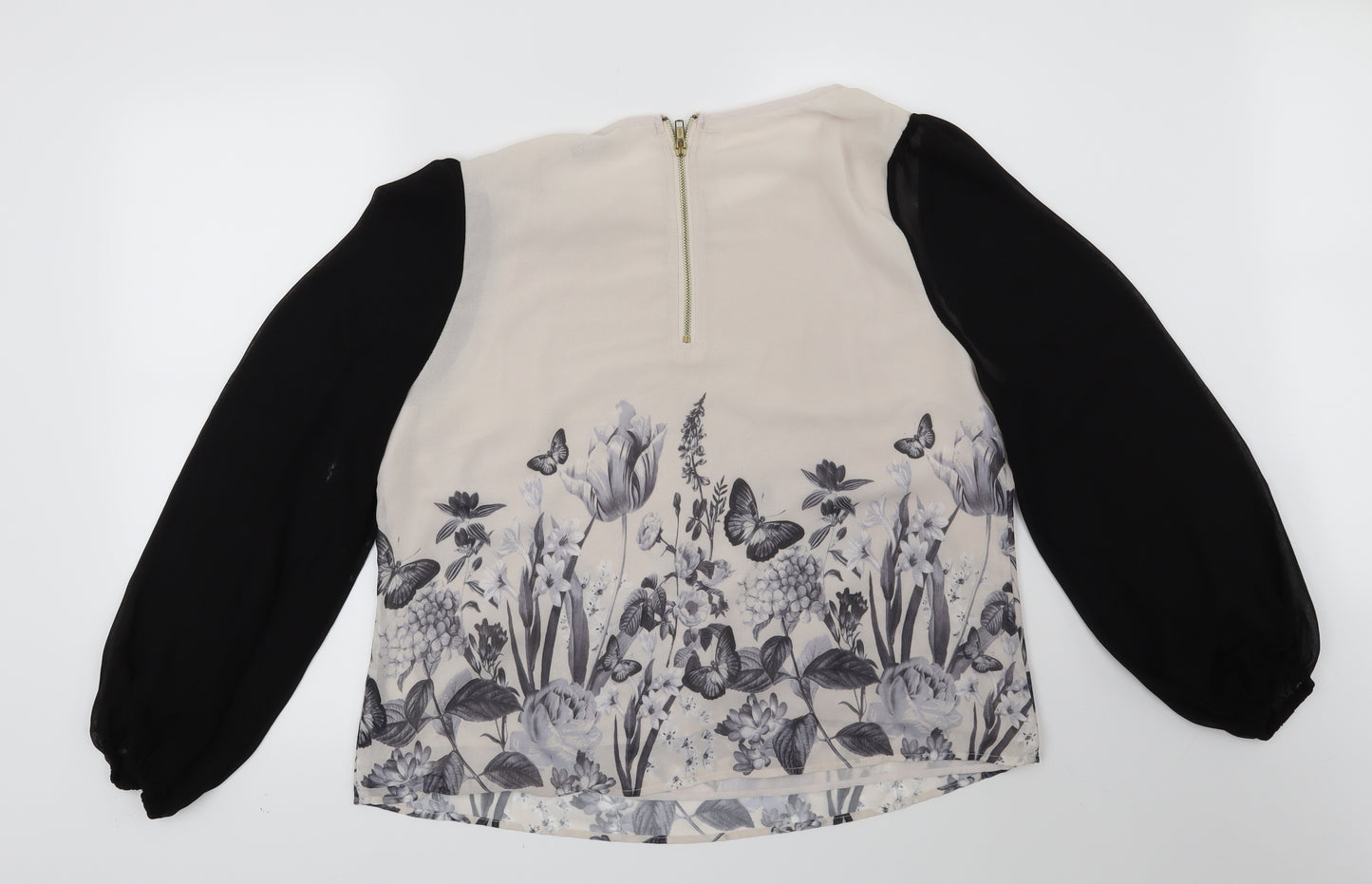 New Look Womens Beige Floral  Basic Blouse Size 18