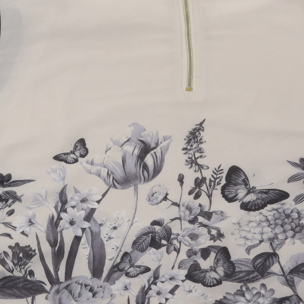 New Look Womens Beige Floral  Basic Blouse Size 18