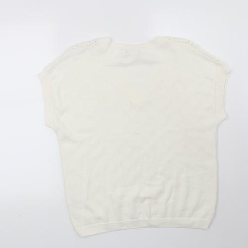 F&F Womens White   Pullover Jumper Size 12