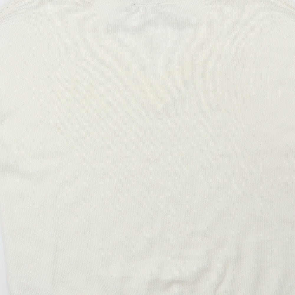 F&F Womens White   Pullover Jumper Size 12