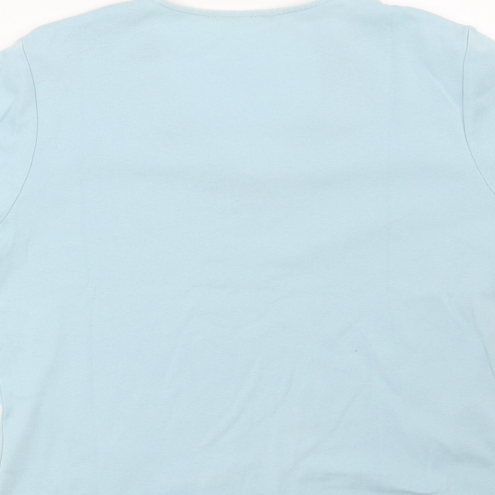 Preworn Womens Blue   Basic Blouse Size 10