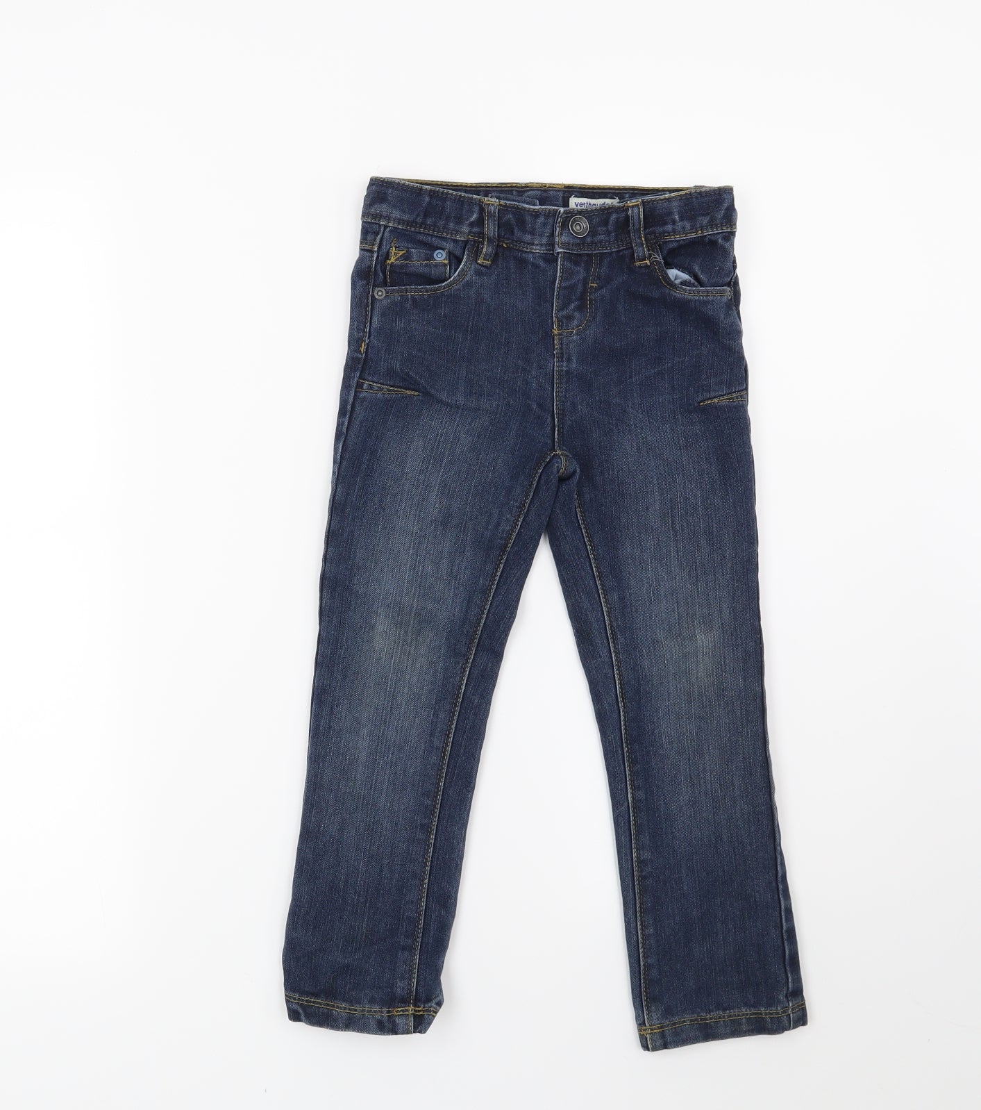 Vertbaudet Boys Blue   Straight Jeans Size 5 Years