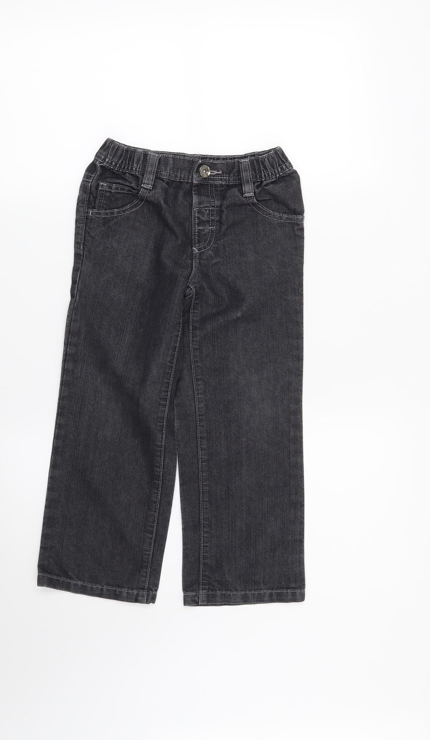 Marks and Spencer Boys Black   Straight Jeans Size 5-6 Years