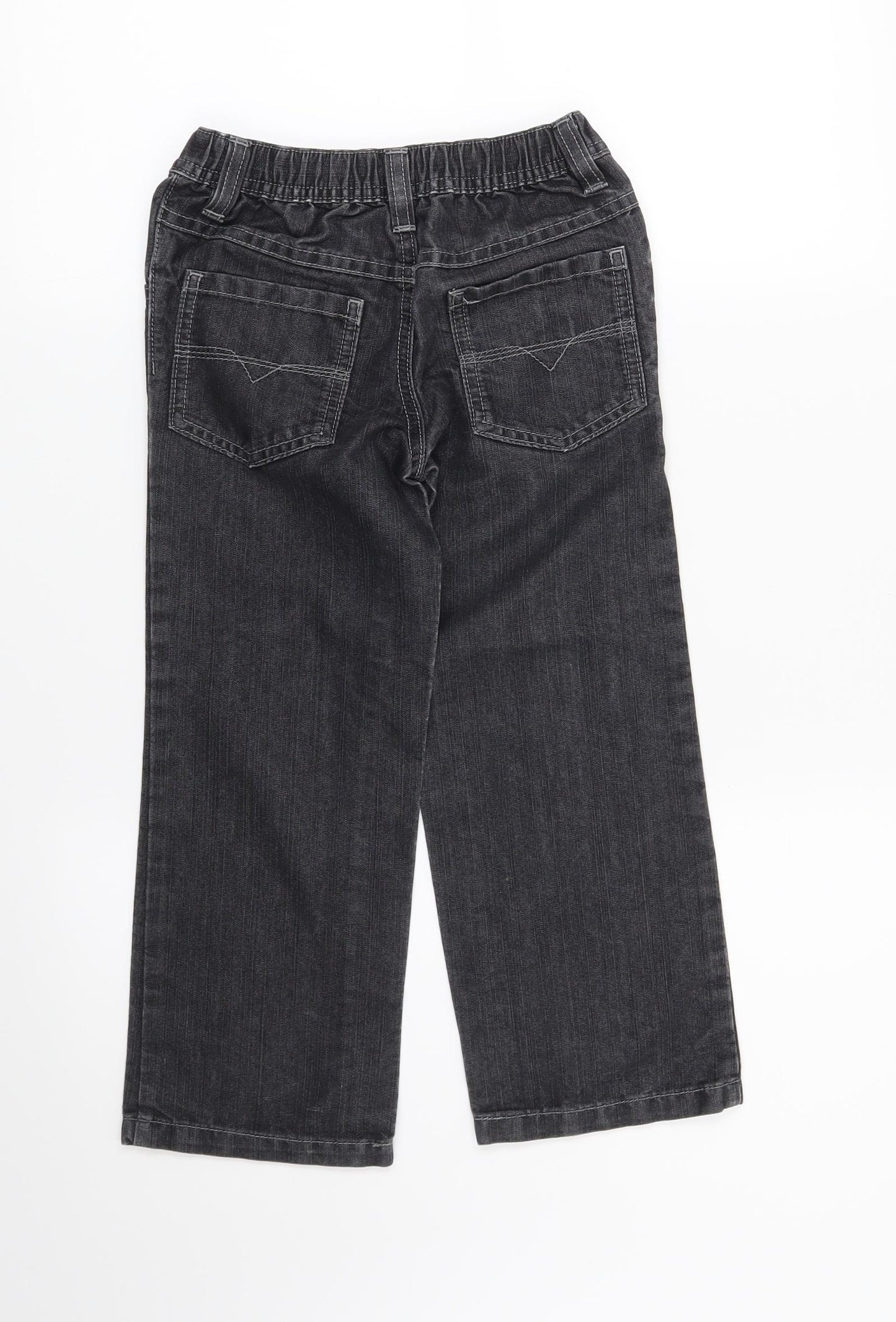 Marks and Spencer Boys Black   Straight Jeans Size 5-6 Years
