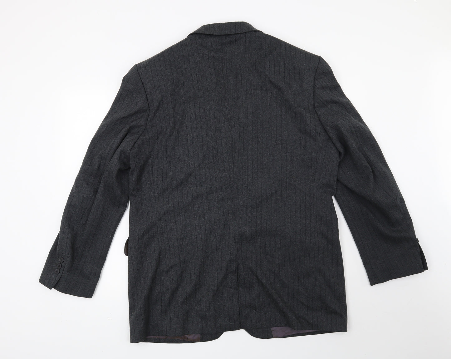 Marks and Spencer Mens Grey Striped  Jacket Suit Jacket Size 42