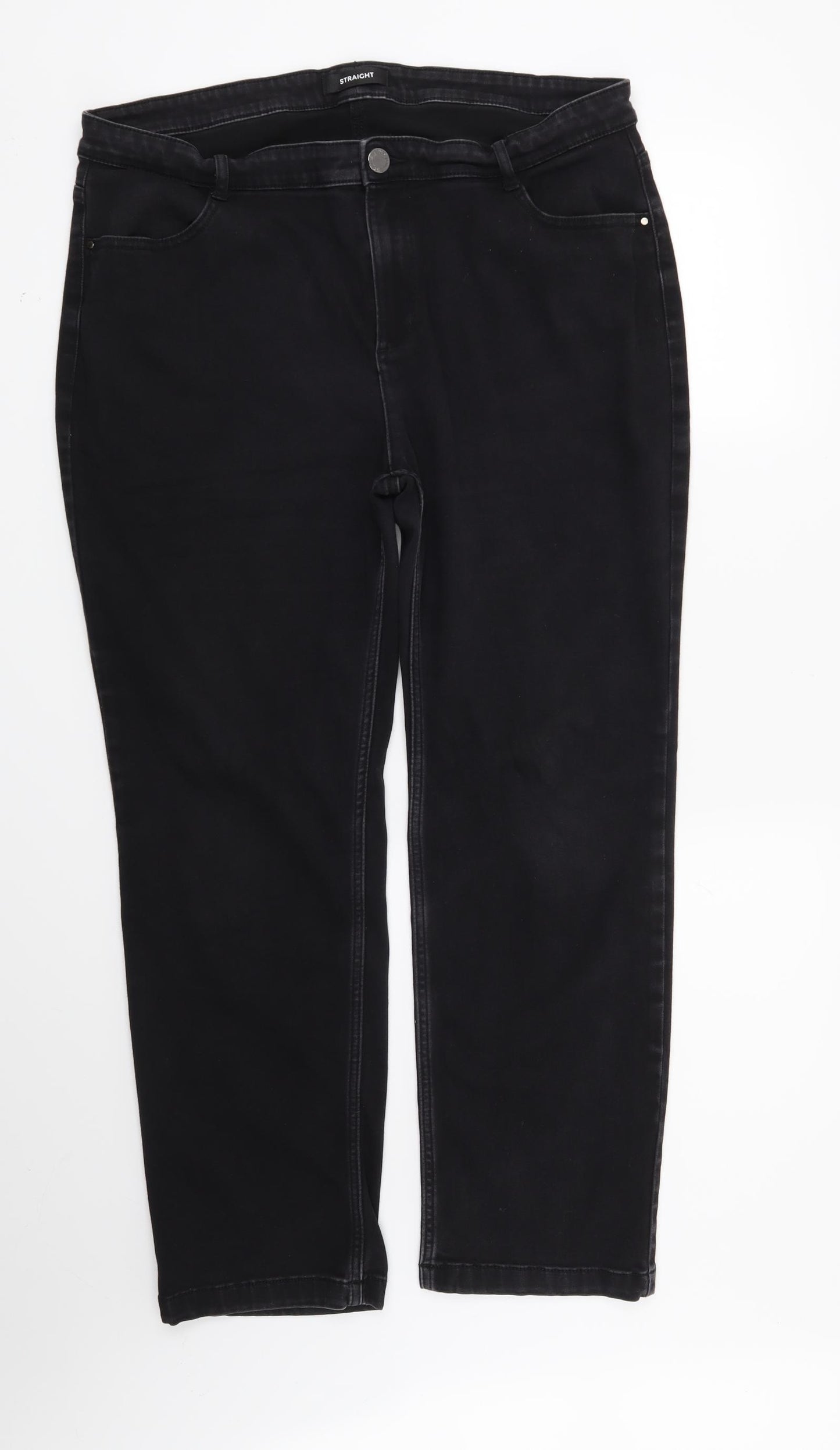 Marks and Spencer Womens Black   Straight Jeans Size 20 L27 in