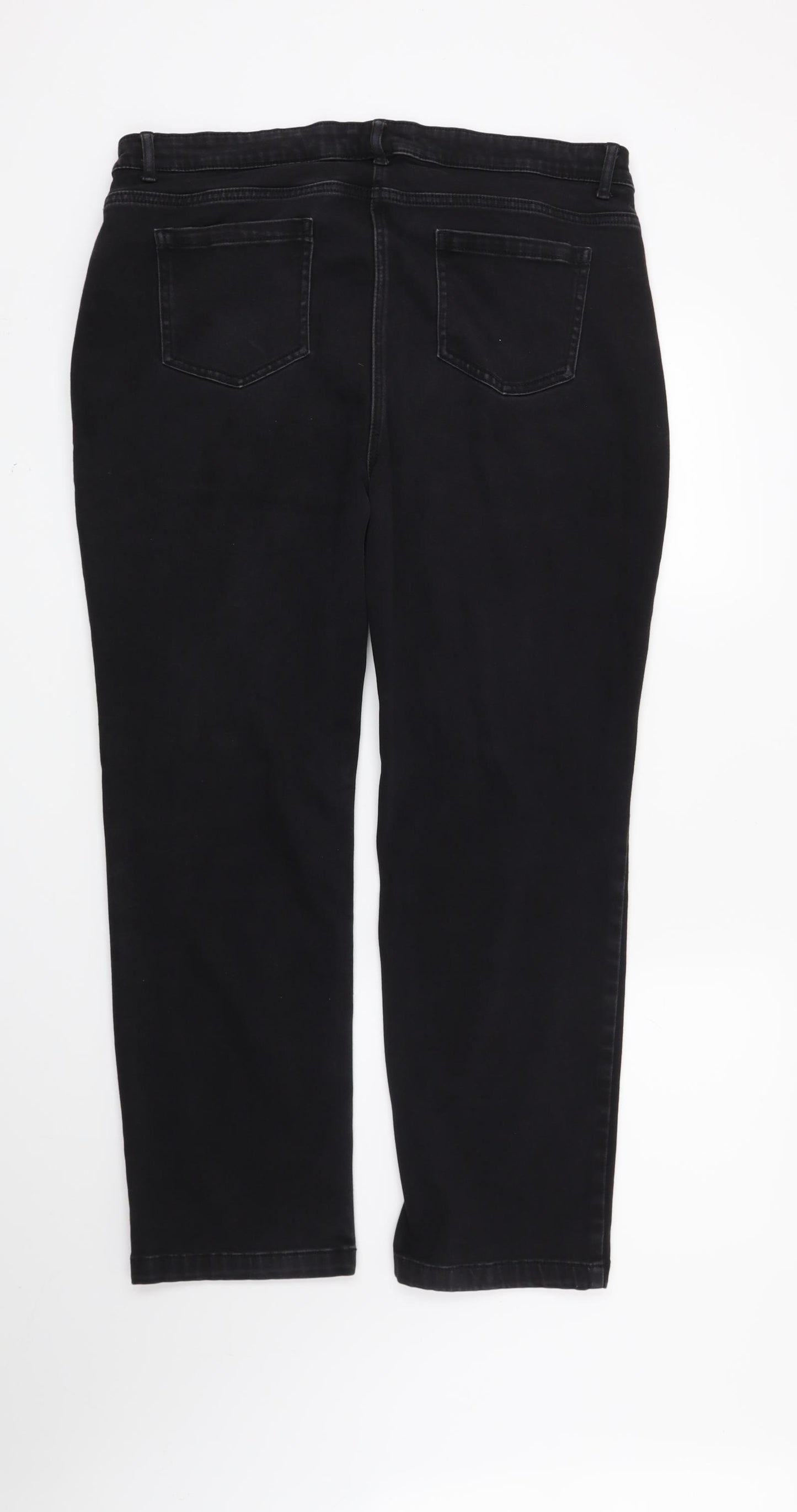 Marks and Spencer Womens Black   Straight Jeans Size 20 L27 in
