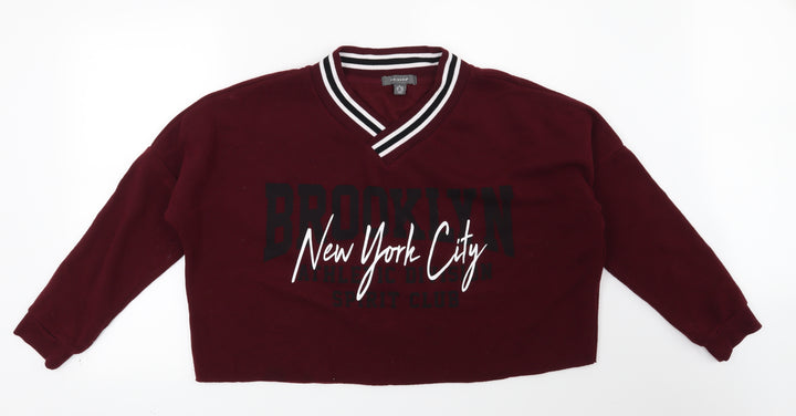 Primark Womens Red   Pullover Sweatshirt Size 12