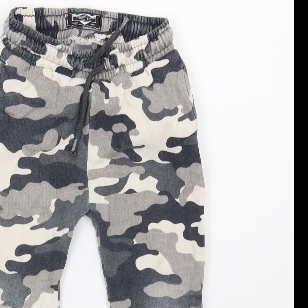 NEXT Boys Grey Camouflage  Sweatpants Trousers Size 4-5 Years