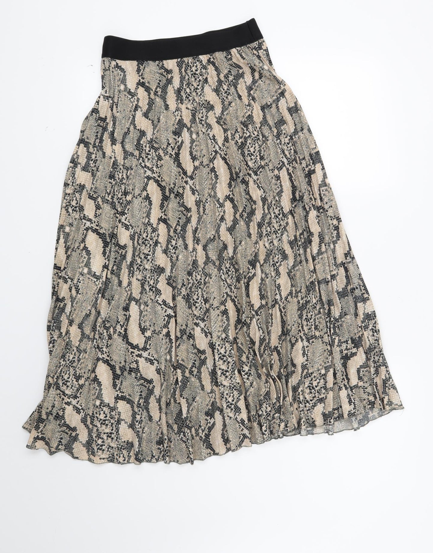 Preworn Womens Beige Animal Print  A-Line Skirt Size 30 in