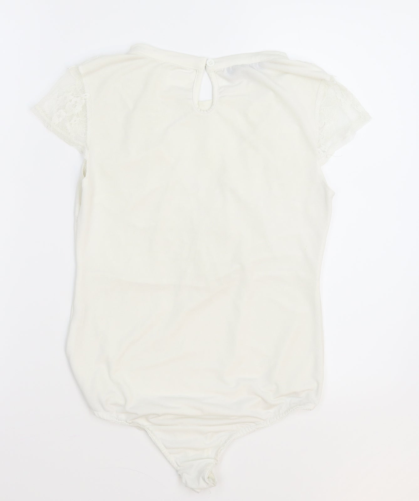 In Vogue Womens White   Bodysuit One-Piece Size M