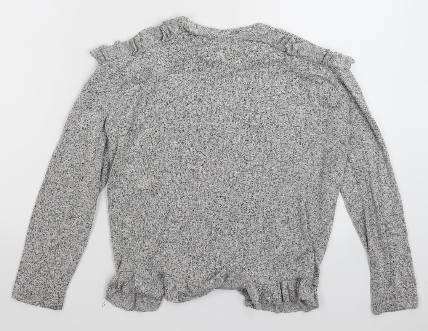 River Island Girls Grey  Knit Pullover Jumper Size 10 Years