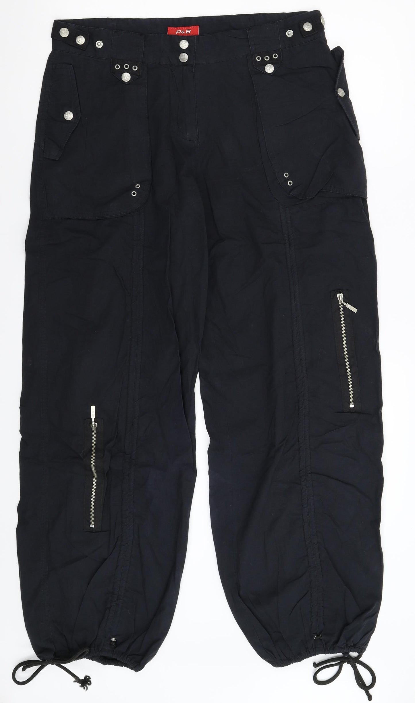 R&B Womens Blue   Cargo Trousers Size 12 L31 in