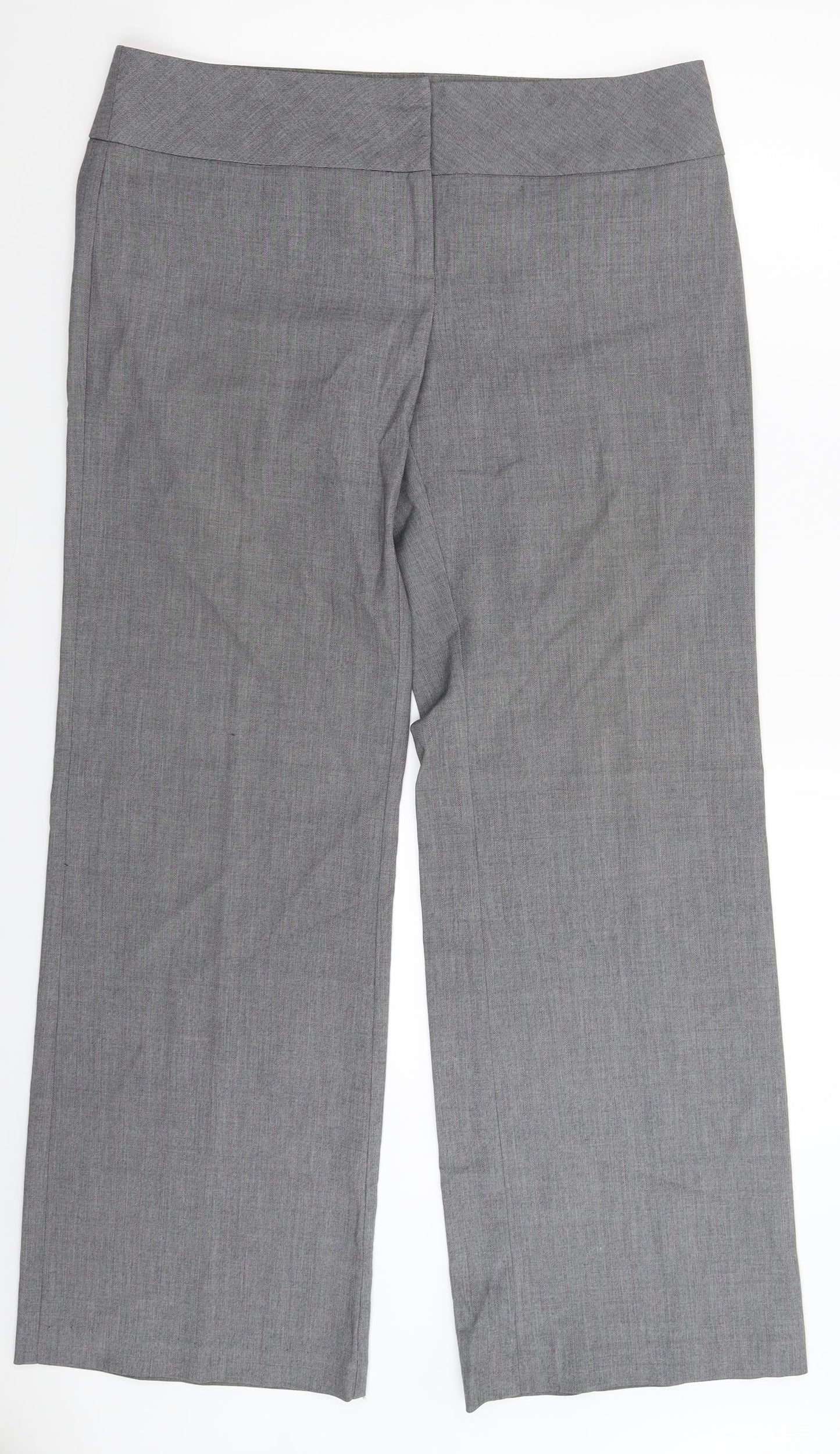 Warehouse Womens Grey   Dress Pants Trousers Size 12 L31 in