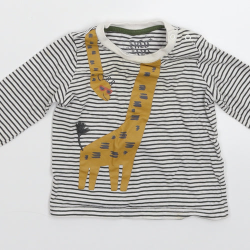 Fred & Flo Baby Multicoloured Striped  Basic T-Shirt Size 3-6 Months