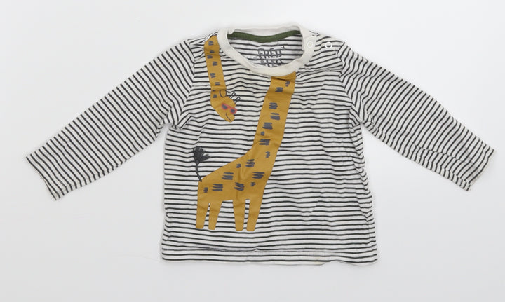 Fred & Flo Baby Multicoloured Striped Basic T-Shirt Size 3-6 Months