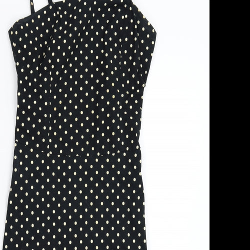 Divided Womens Black Polka Dot  Tank Dress  Size 10