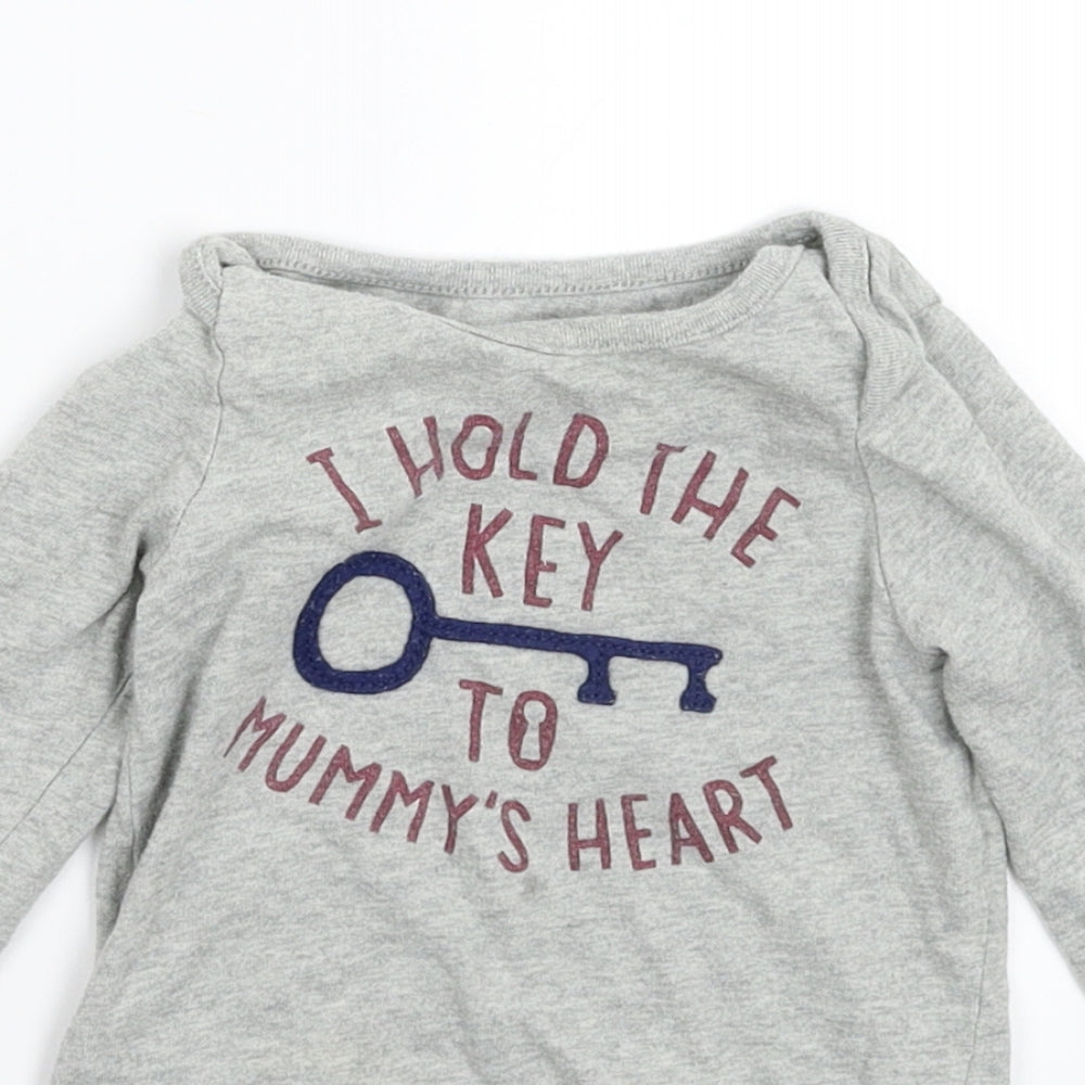 Gap Baby Grey   Babygrow One-Piece Size 9-12 Months
