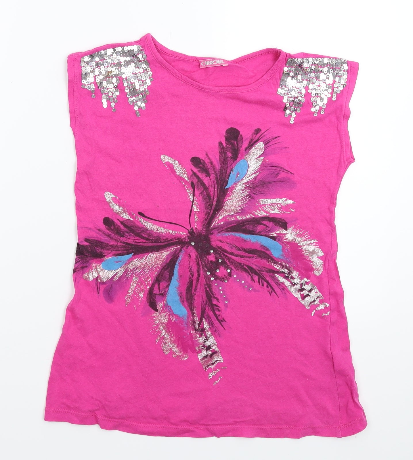 Cherokee Girls Pink   T-Shirt Dress  Size 6-7 Years
