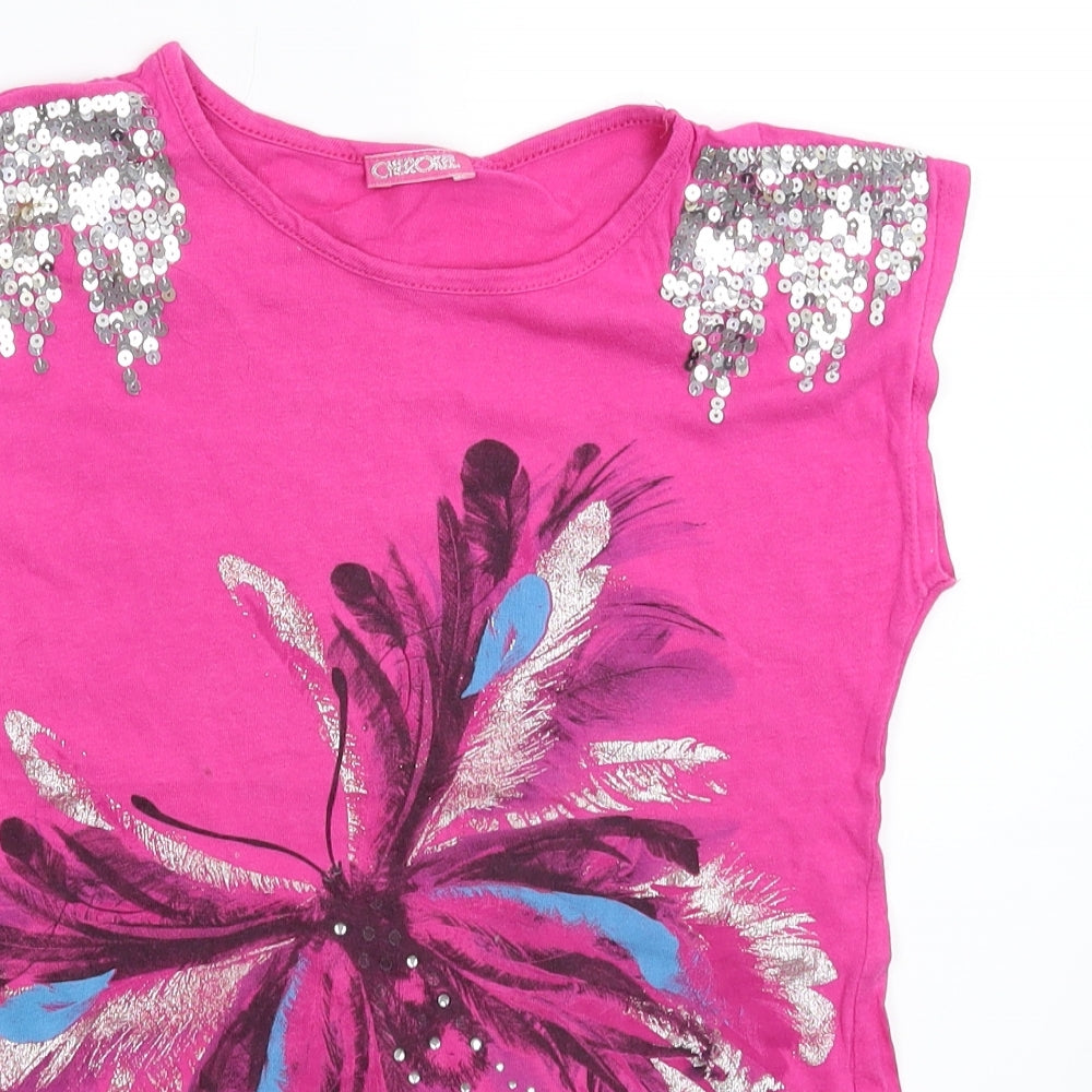Cherokee Girls Pink   T-Shirt Dress  Size 6-7 Years