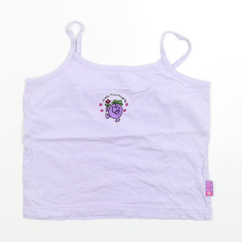 Little Miss Girls Purple   Basic Tank Size 7-8 Years