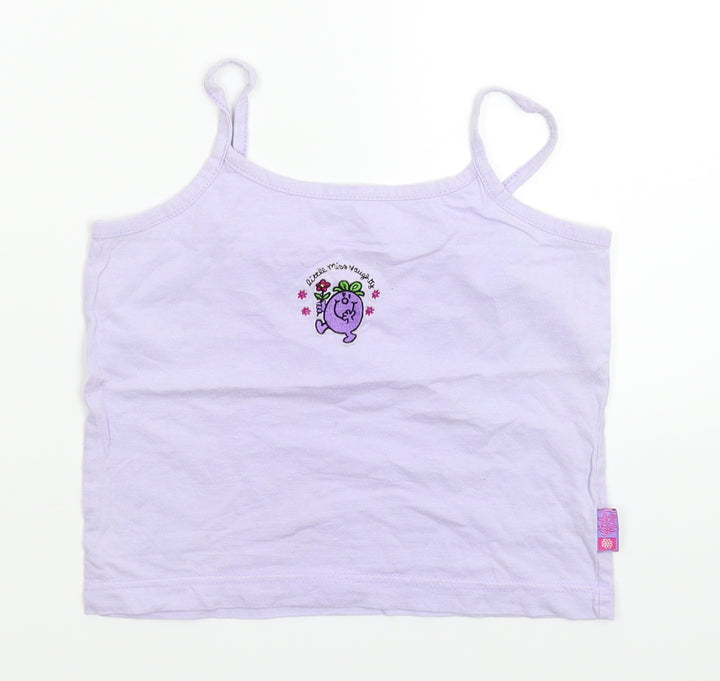 Little Miss Girls Purple Basic Tank Size 7-8 Years