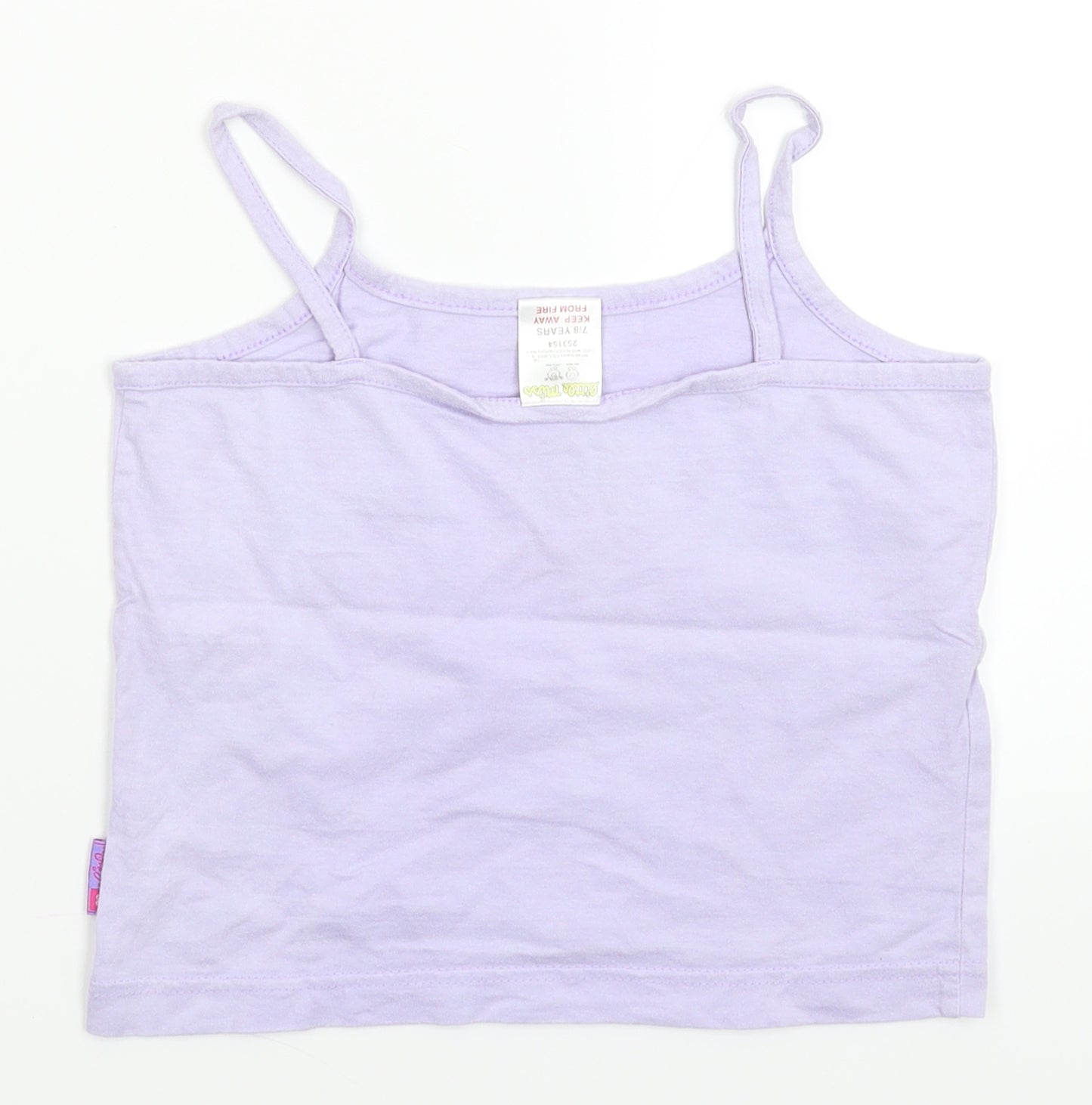 Little Miss Girls Purple   Basic Tank Size 7-8 Years