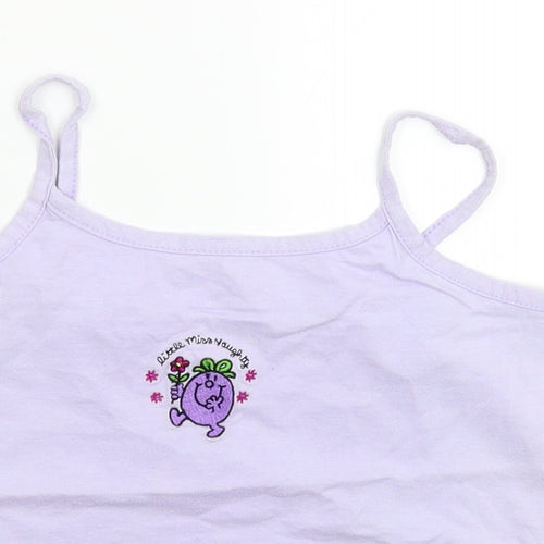 Little Miss Girls Purple   Basic Tank Size 7-8 Years