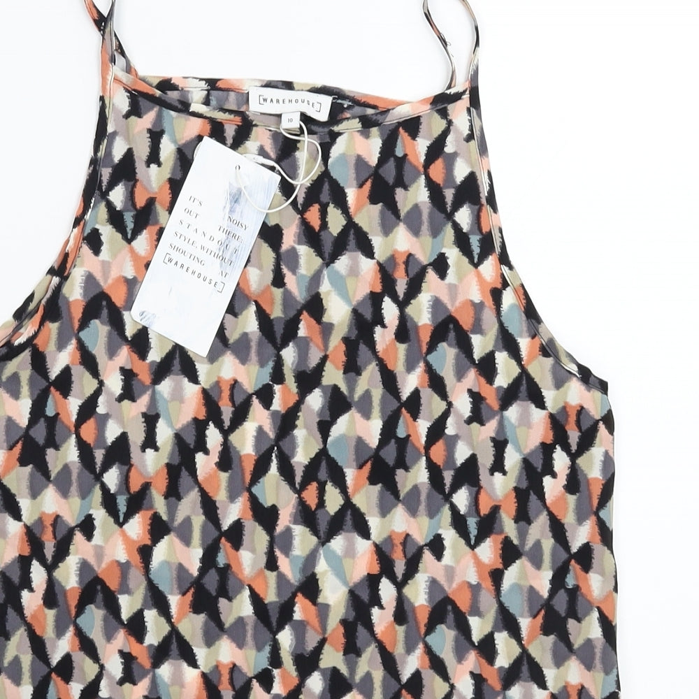 Warehouse Womens Multicoloured Geometric  Basic Tank Size 10