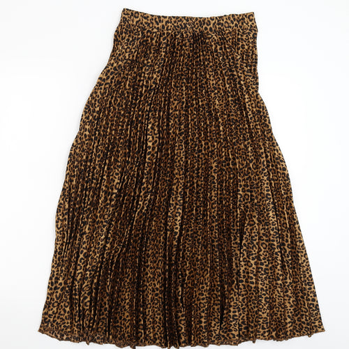 New Look Womens Beige Animal Print  Maxi Skirt Size 10