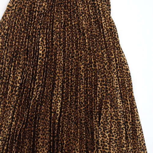 New Look Womens Beige Animal Print  Maxi Skirt Size 10