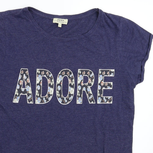 Papaya Womens Blue   Basic T-Shirt Size 12