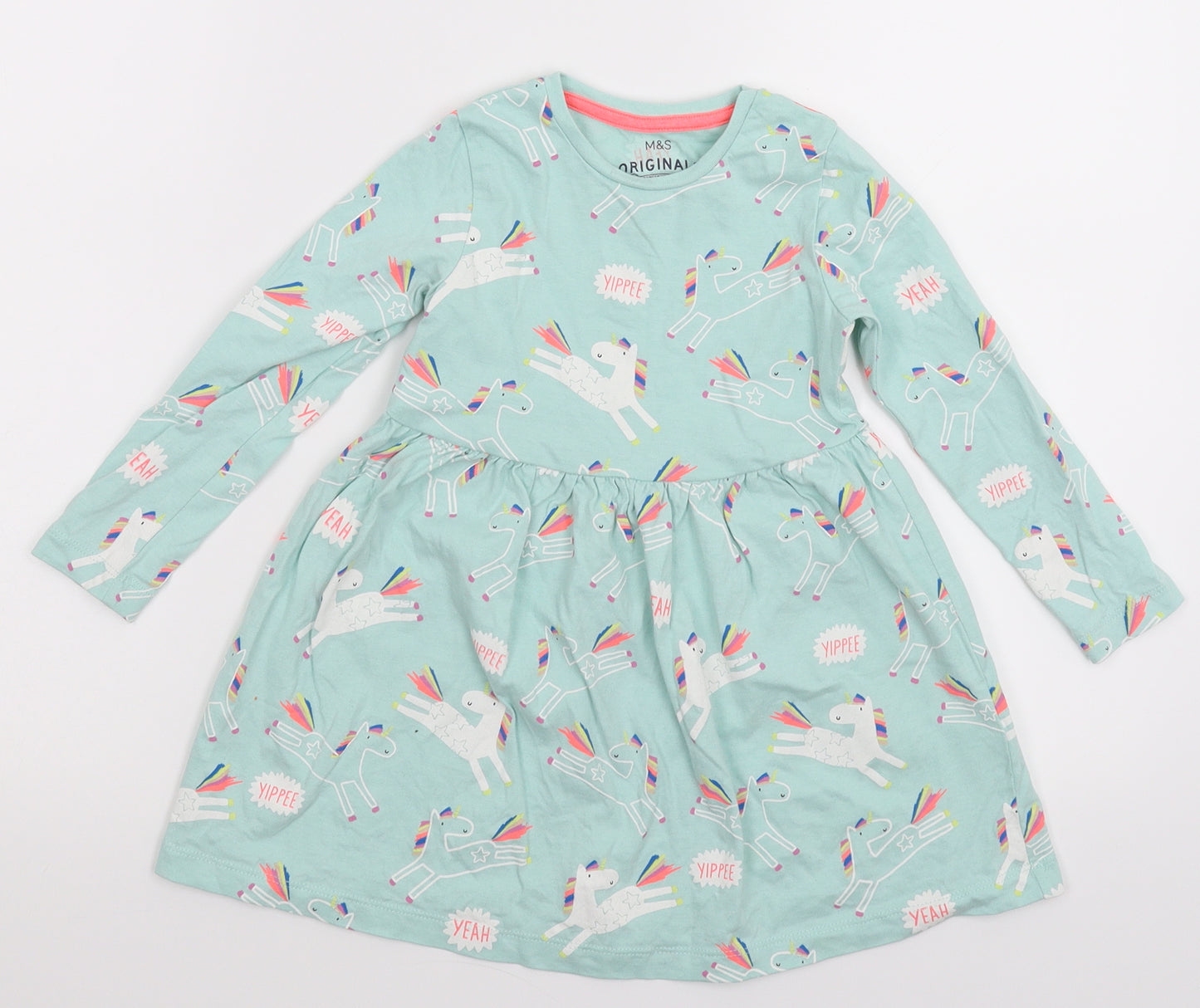 Marks and Spencer Girls Green   Fit & Flare  Size 2-3 Years