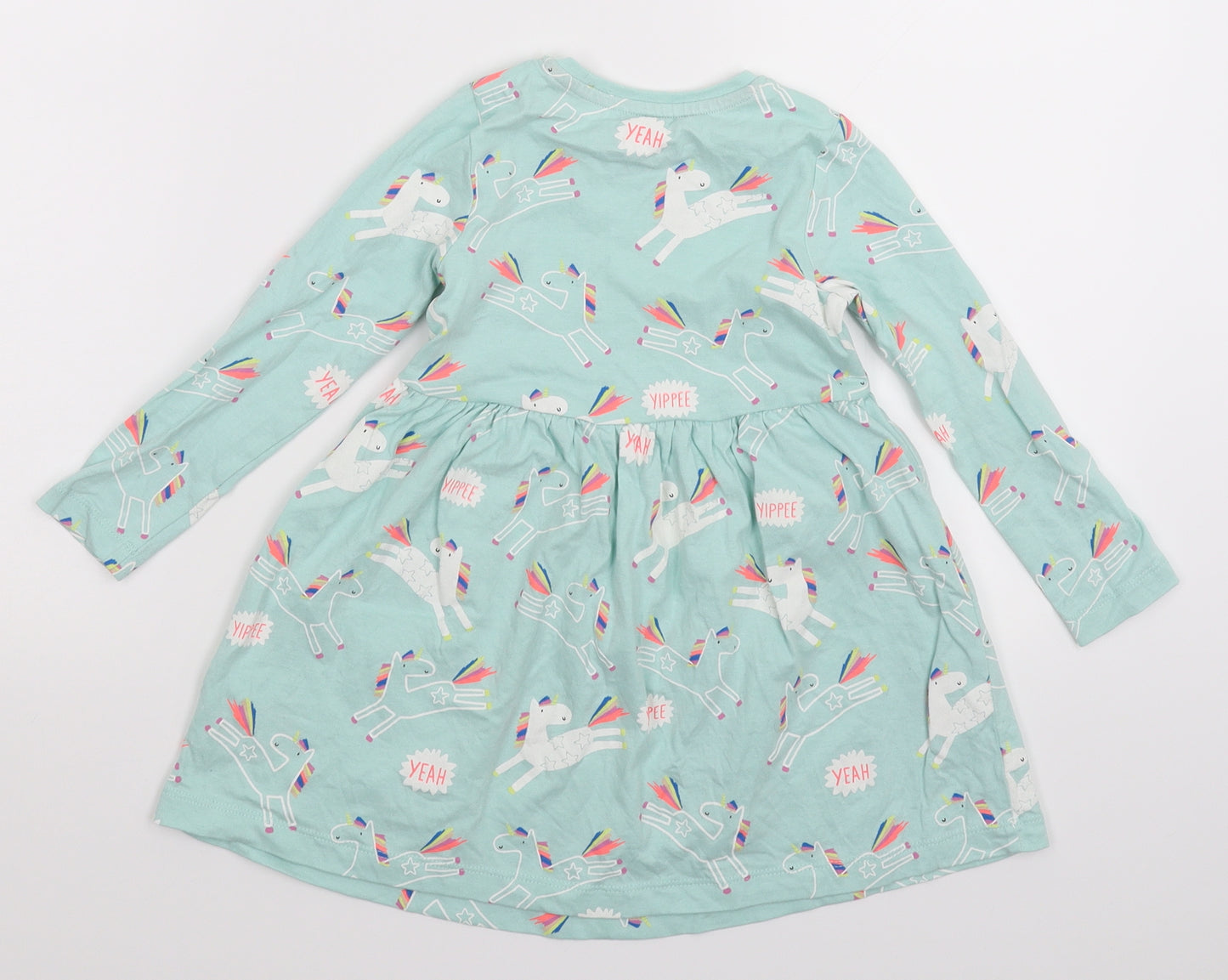 Marks and Spencer Girls Green   Fit & Flare  Size 2-3 Years