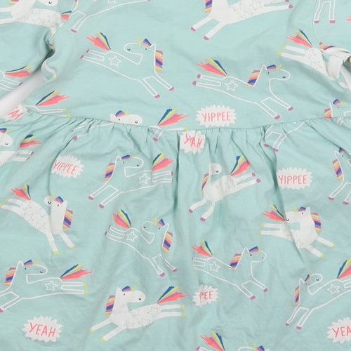 Marks and Spencer Girls Green   Fit & Flare  Size 2-3 Years