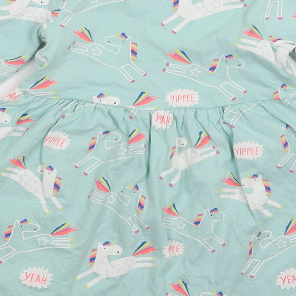 Marks and Spencer Girls Green   Fit & Flare  Size 2-3 Years