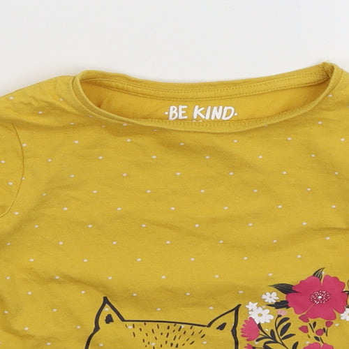 F&F Girls Yellow   Basic T-Shirt Size 2-3 Years