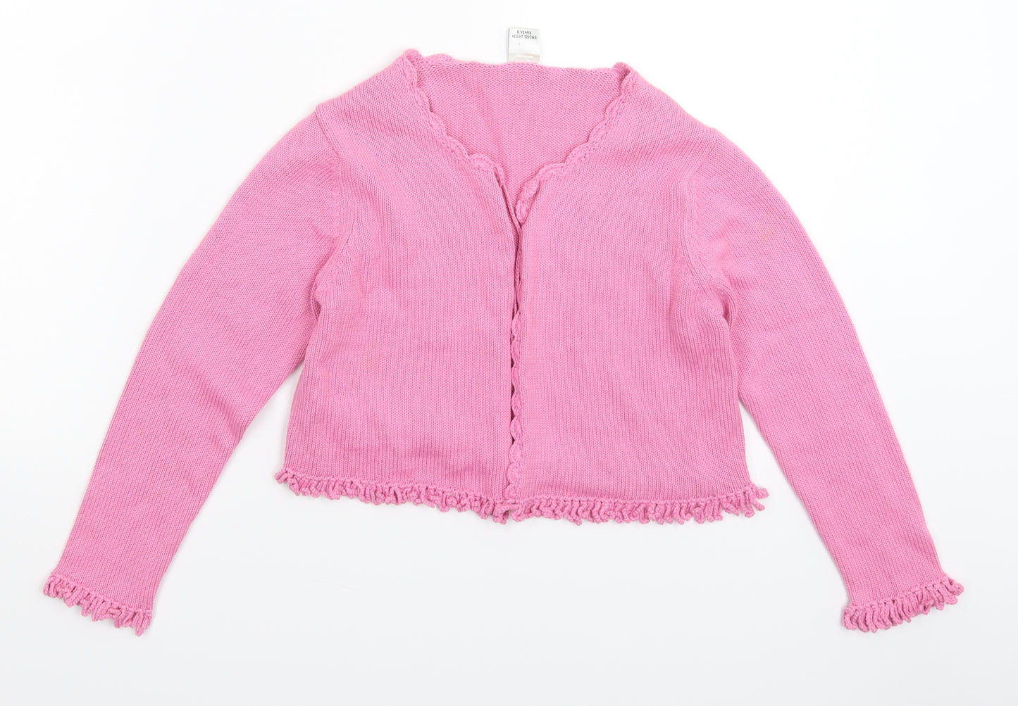 NEXT Girls Pink  Knit Cardigan Jumper Size 8 Years
