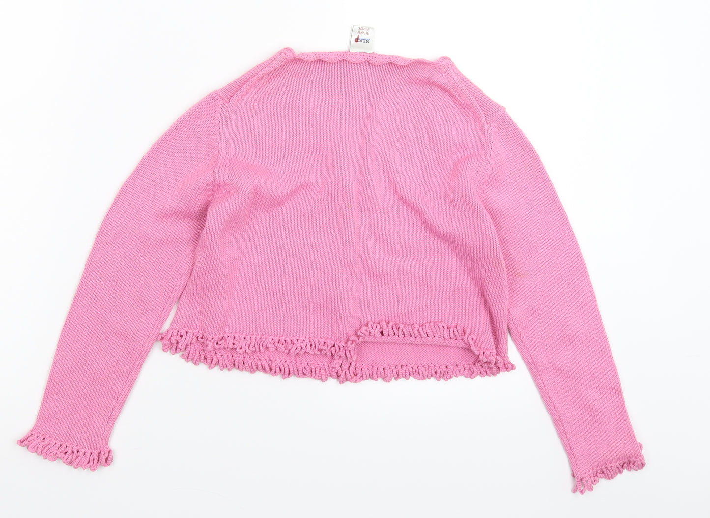 NEXT Girls Pink  Knit Cardigan Jumper Size 8 Years