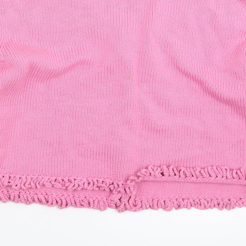 NEXT Girls Pink  Knit Cardigan Jumper Size 8 Years