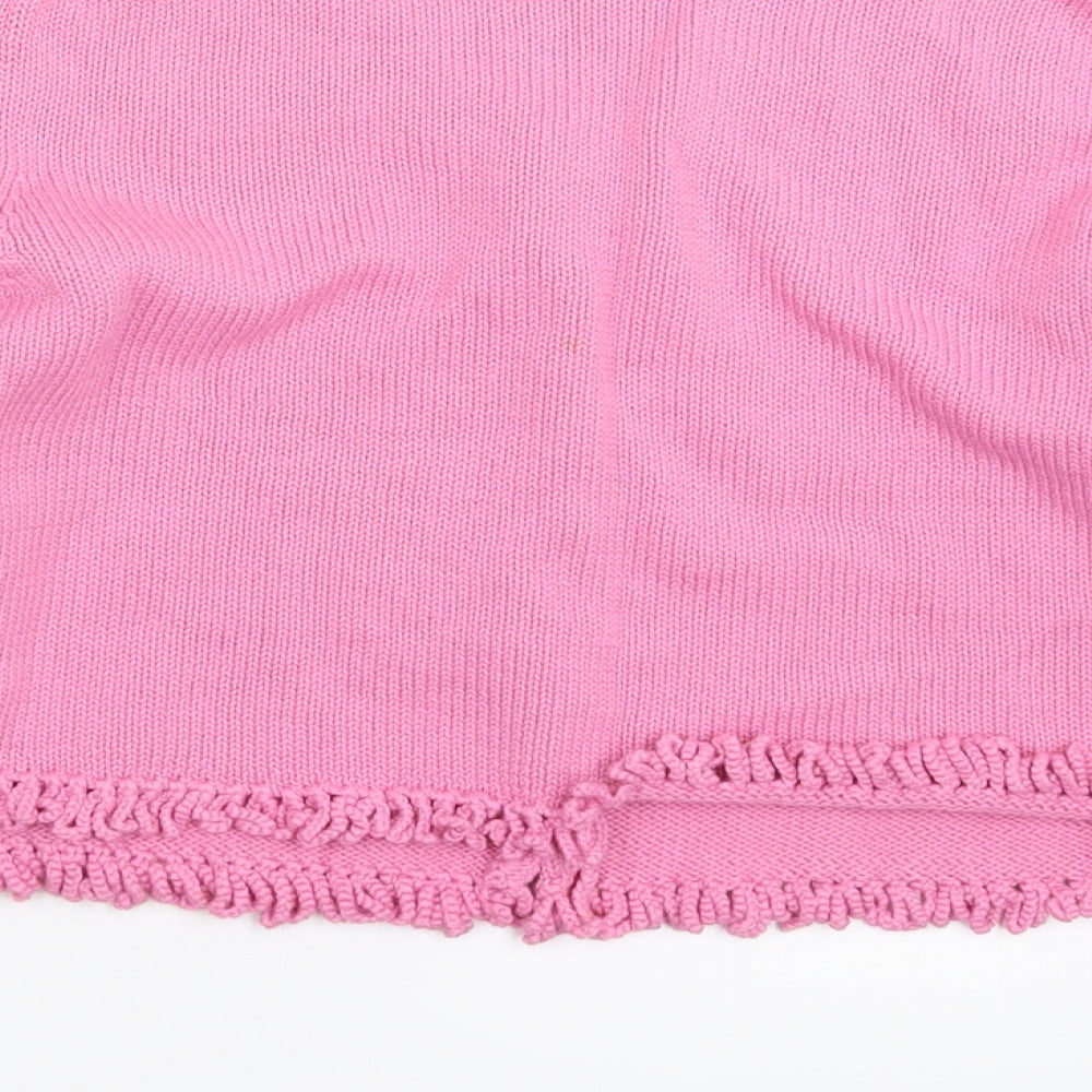 NEXT Girls Pink  Knit Cardigan Jumper Size 8 Years