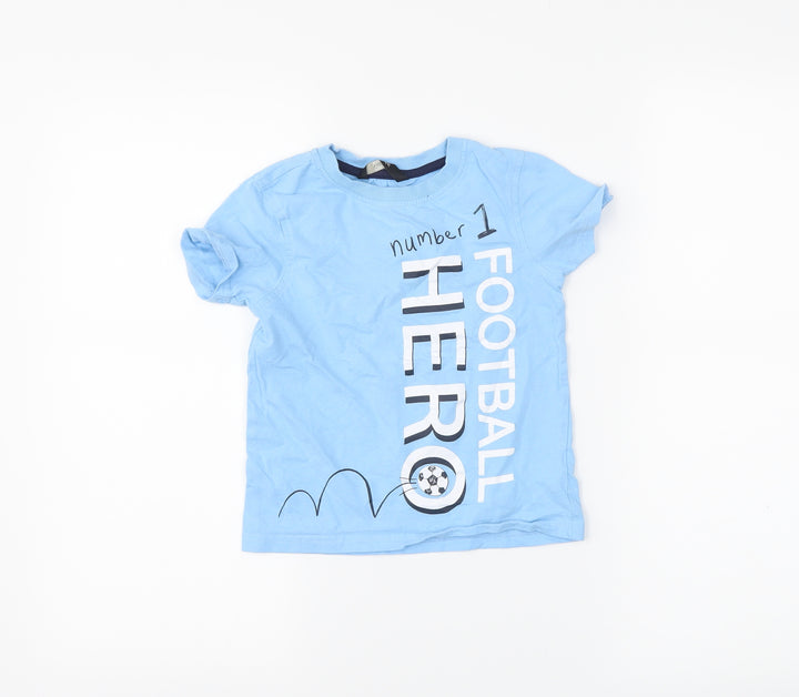 George Boys Blue Basic T-Shirt Size 4-5 Years