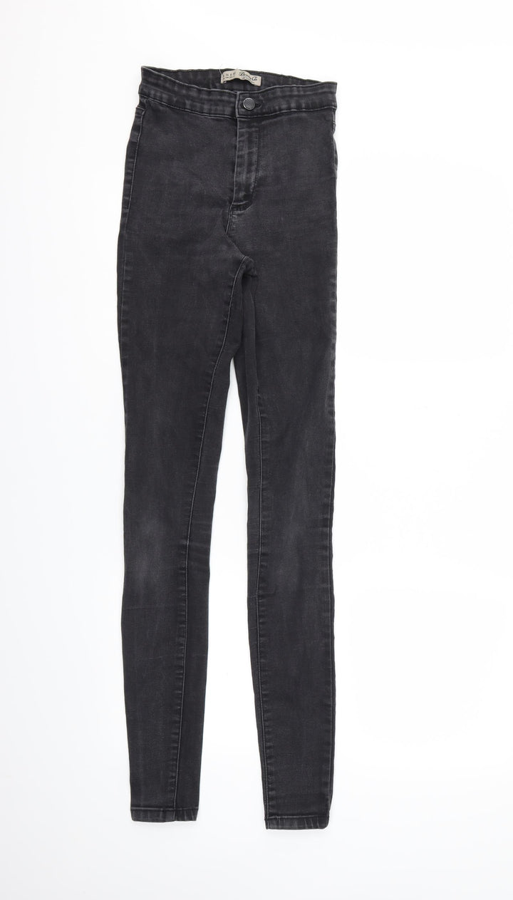 DenimCo Womens Black Denim Skinny Jeans Size 8 L31 in