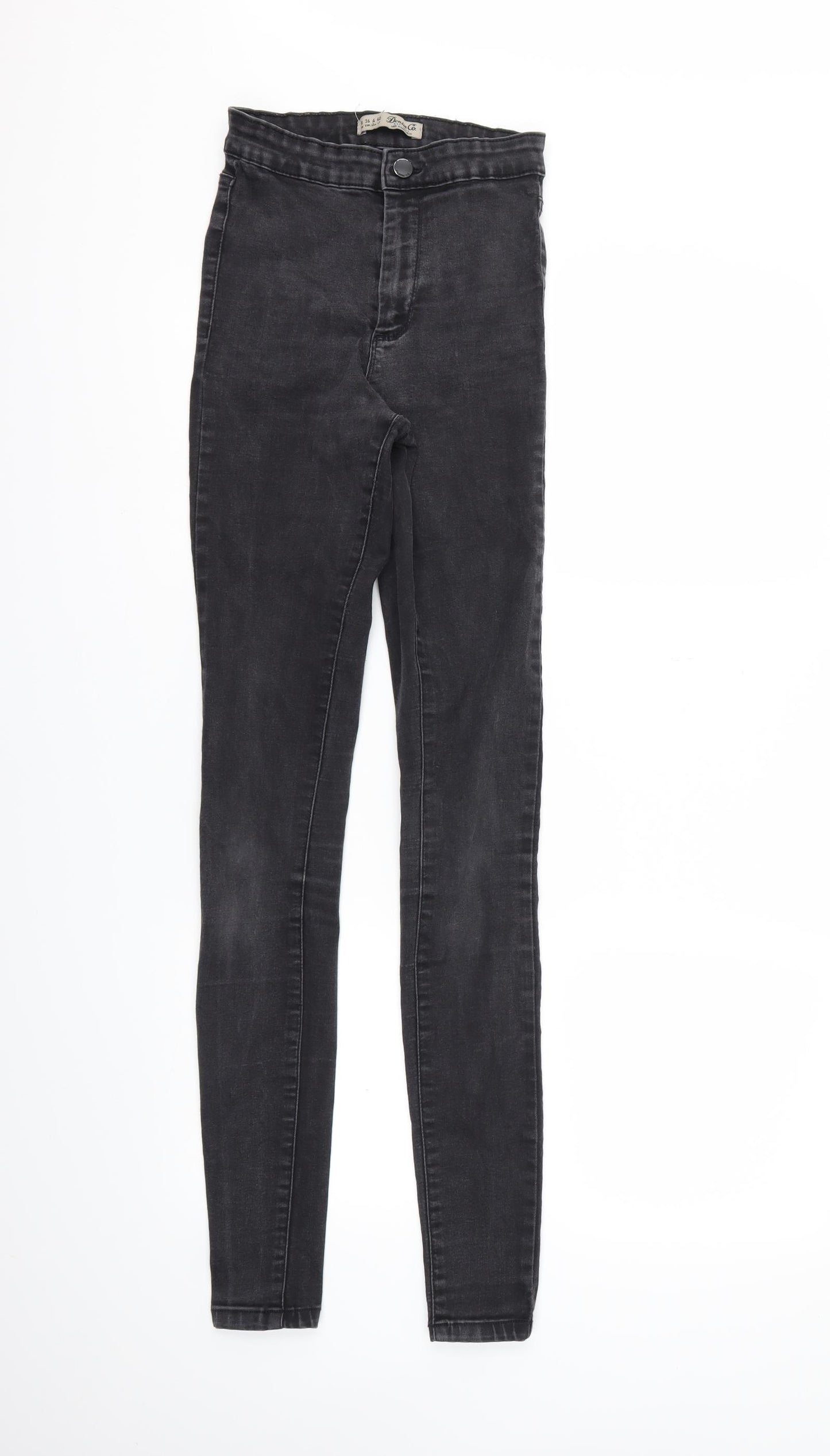 DenimCo Womens Black  Denim Skinny Jeans Size 8 L31 in