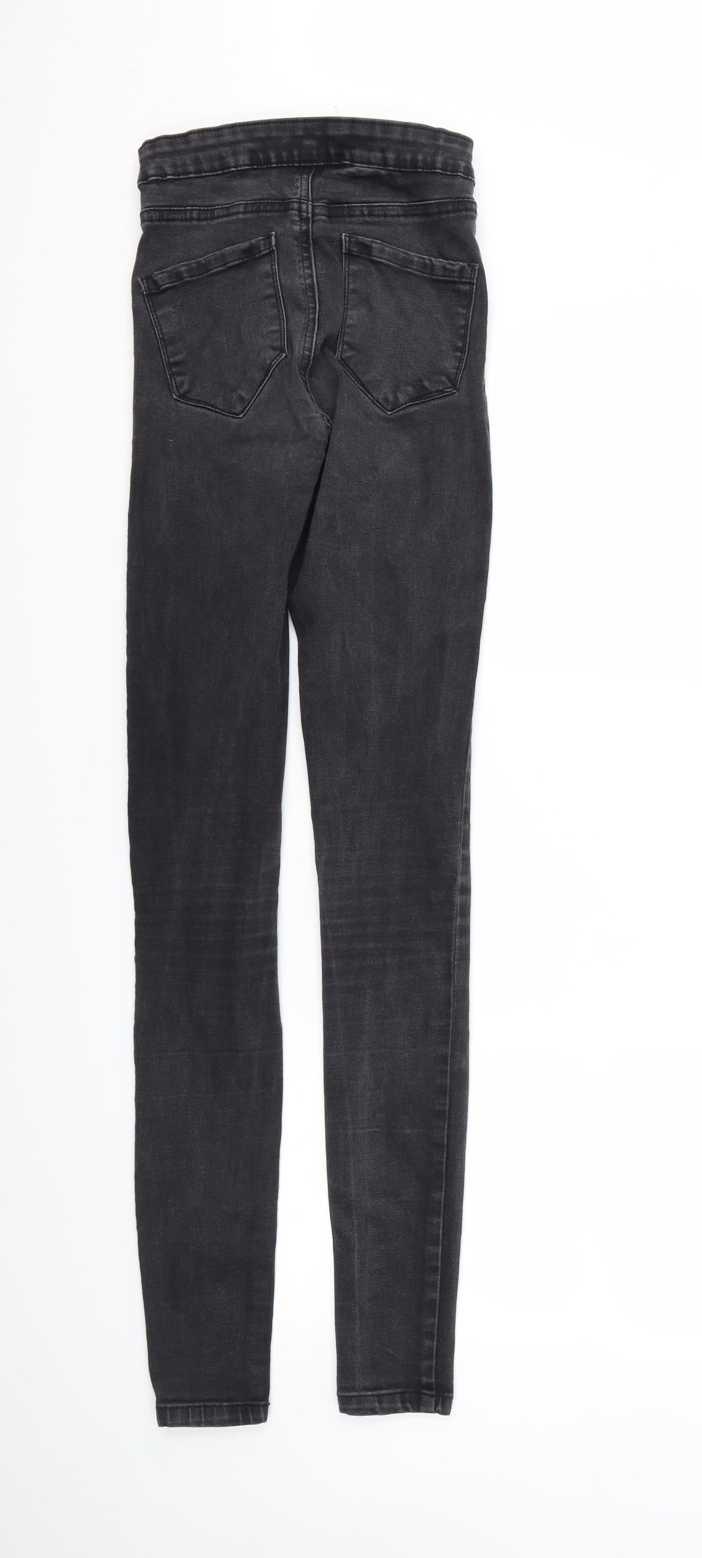 DenimCo Womens Black  Denim Skinny Jeans Size 8 L31 in