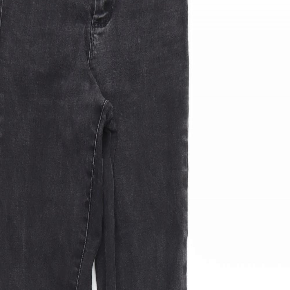 DenimCo Womens Black  Denim Skinny Jeans Size 8 L31 in